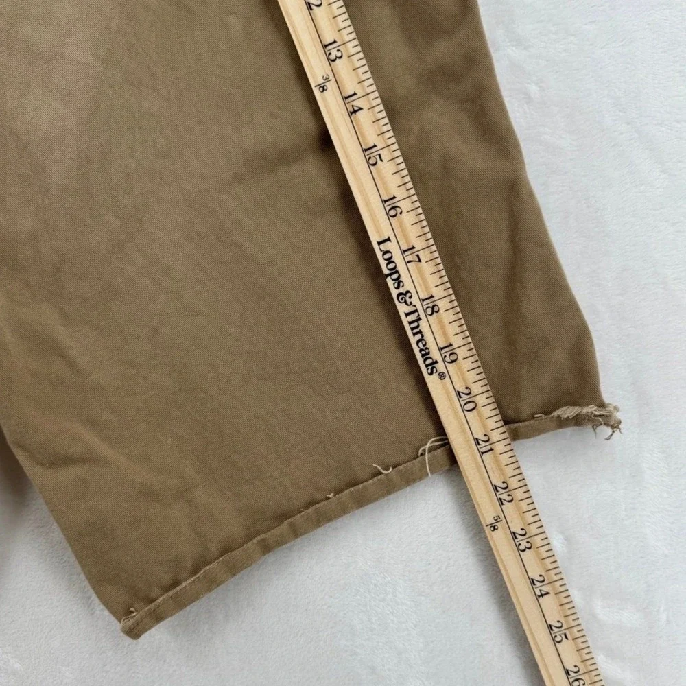 Aeropostale Shorts Kids 27 Tan Khaki Excellent Raw Hem Cotton Chino Skater